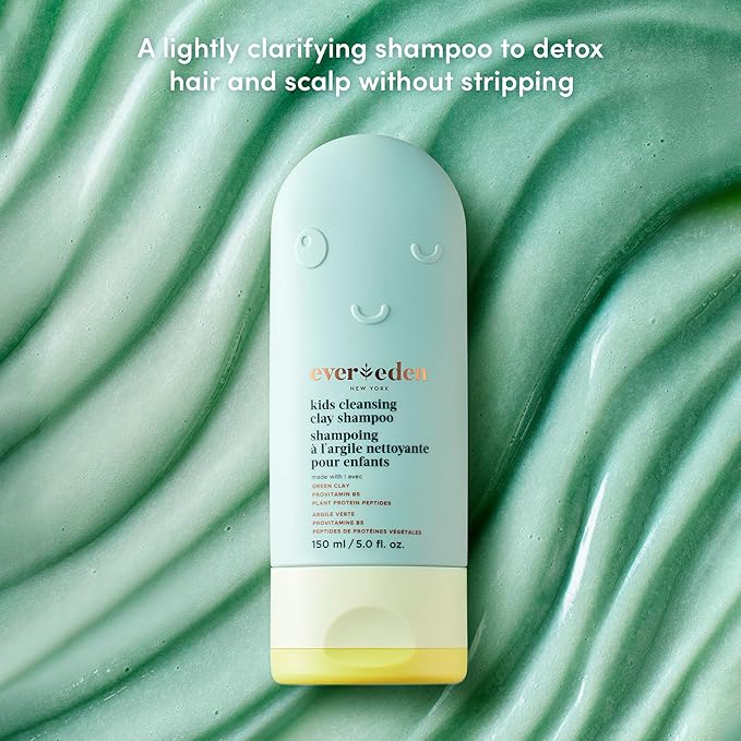 Evereden After Swim & Sports Kids Shampoo: With Cleansing Clay | Detoxifies Hair & Scalp from Chlorine, Dirt, and Sweat | Clean & Vegan Kid Shampoo for Daily Use and Any Hair Type
