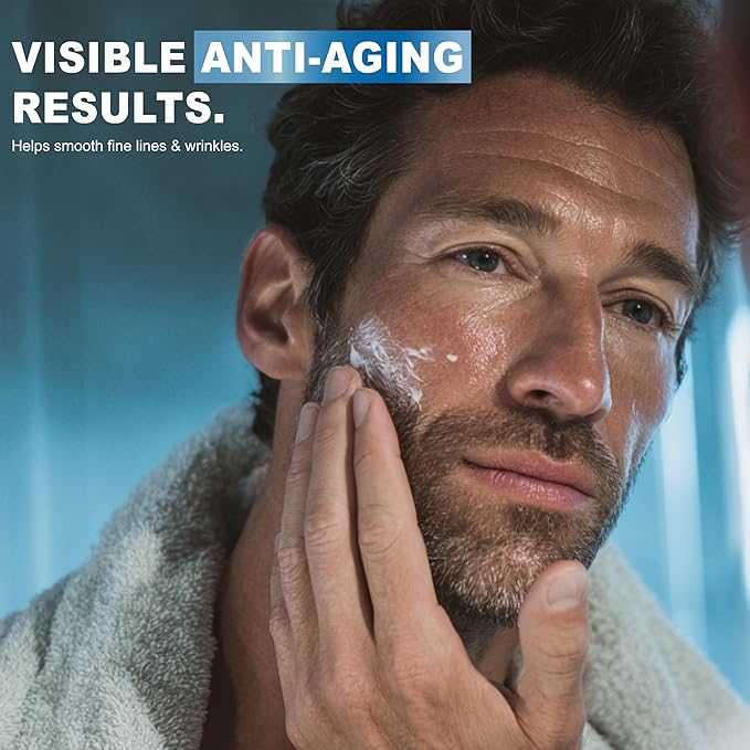 Mens Face Moisturizer Cream - Anti Aging Cream with Retinol, Collagen & Hyaluronic Acid Lightweight After Shave Lotion for Men - Hydrating, Firming & Wrinkle Repair - Day & Night Facial Men Skin Care
