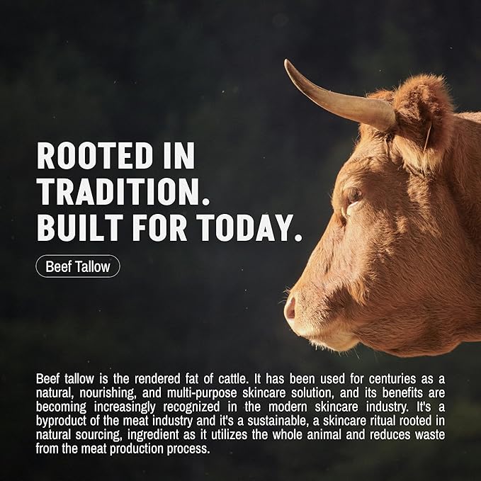 FORGE SKIN® Night Beef Tallow Serum for Men [TALLOW-BASED] - Facial Essence for Face Wrinkles with Essential Oils - Natural Green Tea Skincare for Radiance and Skin Hydration (1.7 OZ)