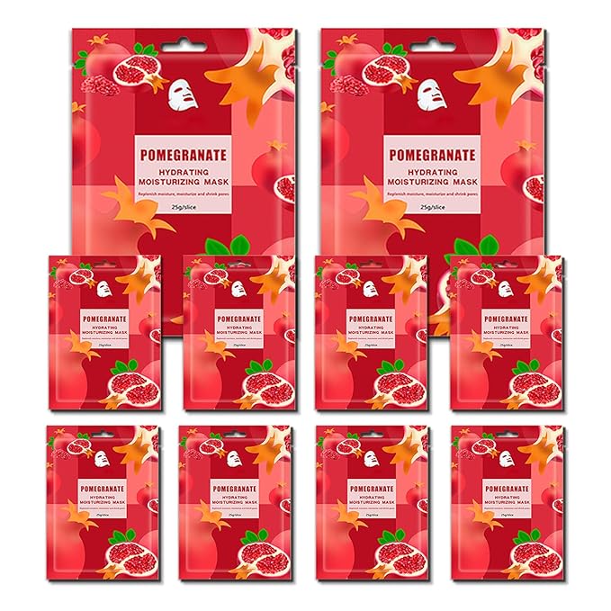Face Masks Skincare,Hydrating Sheet Masks,Collagen Night Wrapping Mask,Facial Mask for Men&Women,with Collagen Essence and Fruit Extracts,Nourishing and Moisturizing for All Skin Types 10 Pack B9