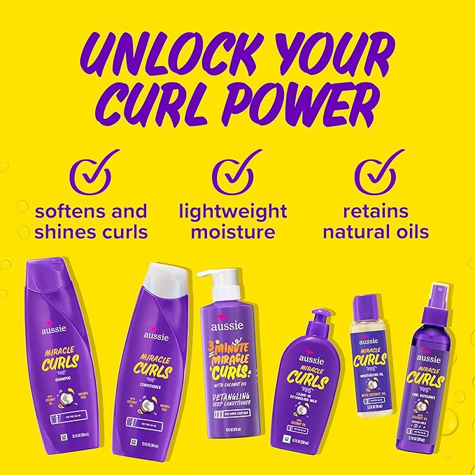 Miracle Curls: Shampoo, Conditioner, Deep Conditioner, Refresher Gel, Detangling Milk, Oil Treatment 6-Piece Set
