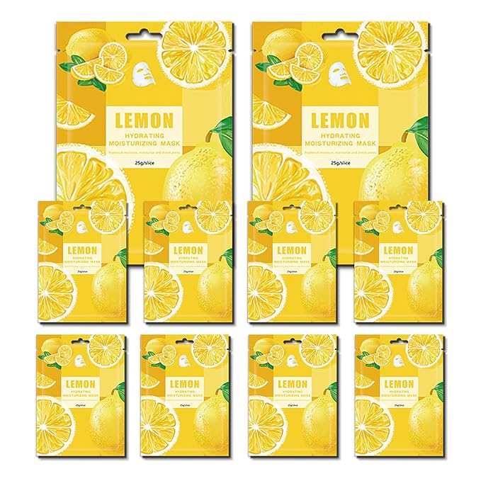 Face Masks Skincare,Hydrating Sheet Masks,Collagen Night Wrapping Mask,Facial Mask for Men&Women,with Collagen Essence and Fruit Extracts,Nourishing and Moisturizing for All Skin Types 10 Pack B7