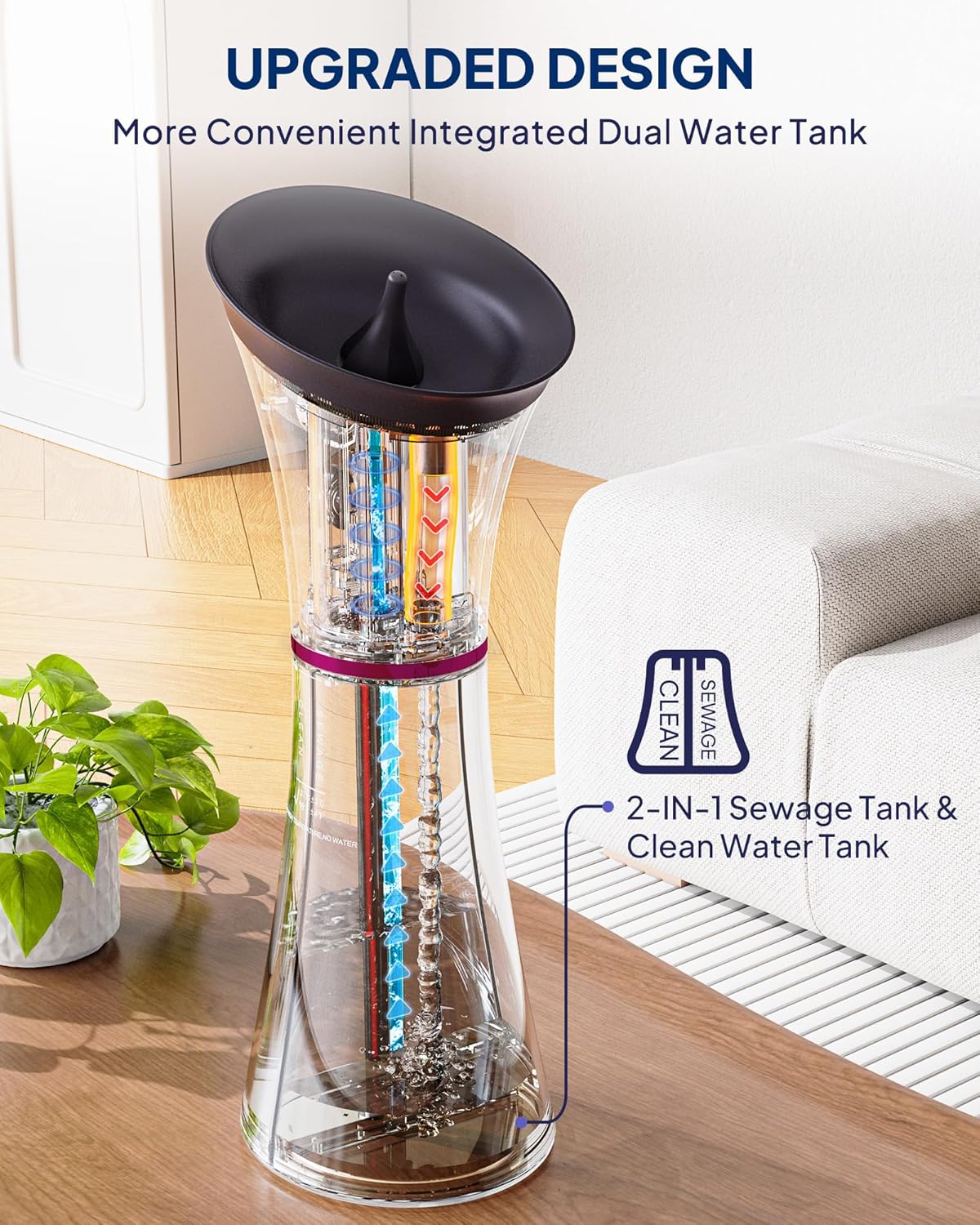 Upgraded Ear Wax Removal with One-Piece Waste Tank, Safe Ear Cleaner with Water Temperature Sensor, Effective Ear Irrigation Kit, IPX7, Slate Rose