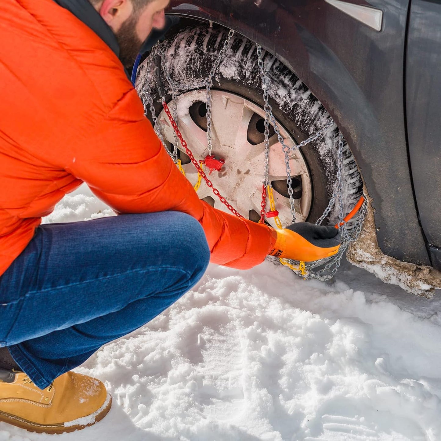 Kebada T1 Waterproof Winter Work Gloves for Men and Women,Insulated Work Gloves for Men Cold Weather,Warm Freezer Gloves XL