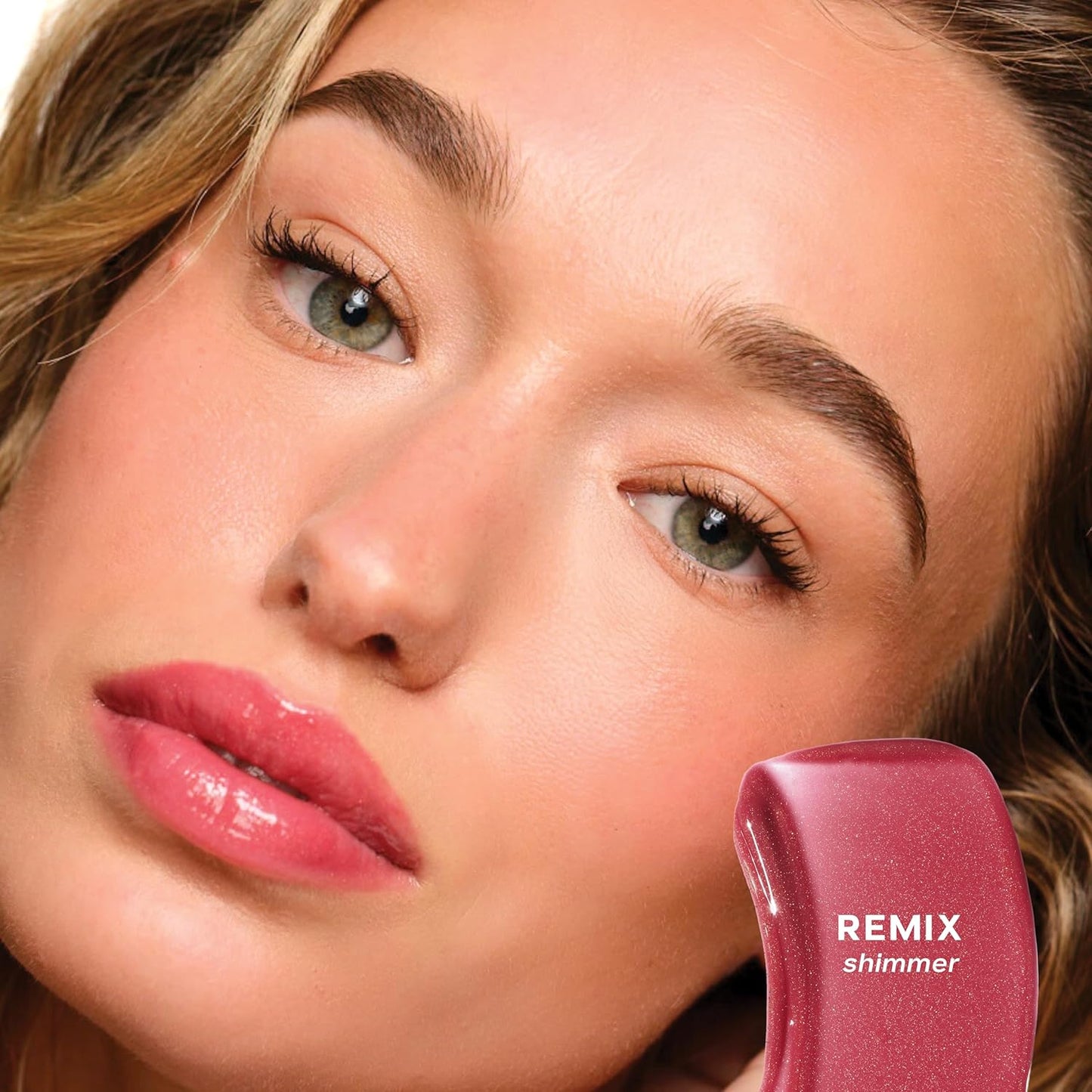 Saie Glossybounce - Hydrating Lip Gloss and Tinted Lip Oil Hybrid with Hyaluronic Acid & Jojoba Oil for Non-Sticky, Ultra-Shiny, Plump & Soft Lips - Everyday Makeup Essential - Remix (.17 oz)