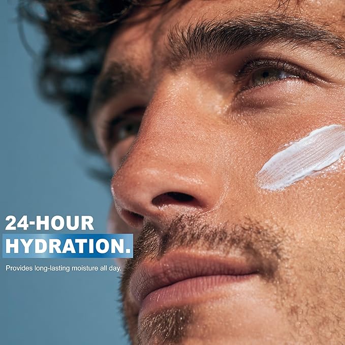 Mens Face Moisturizer Cream - Anti Aging Cream with Retinol, Collagen & Hyaluronic Acid Lightweight After Shave Lotion for Men - Hydrating, Firming & Wrinkle Repair - Day & Night Facial Men Skin Care
