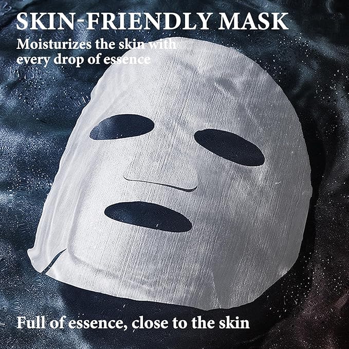 5PCS Face Sheet Mask Skin Care Set for Men,Moisturizing Sheet Facial Masks,Long-lasting Oil Controlling Facemask Skincare,Non-greasy and Hydrating Face Masks Skincare Set for All Skin Types