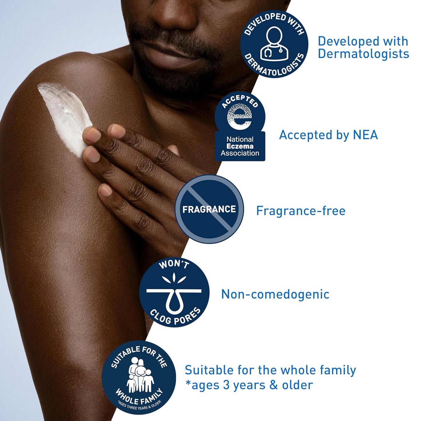 CeraVe Après Ski Moisturizing Cream, Body and Face Moisturizer for Dry Skin, Body Cream with Hyaluronic Acid and Ceramides, Daily Moisturizer, Oil-Free, Fragrance Free, Non-Comedogenic, 12 Ounce