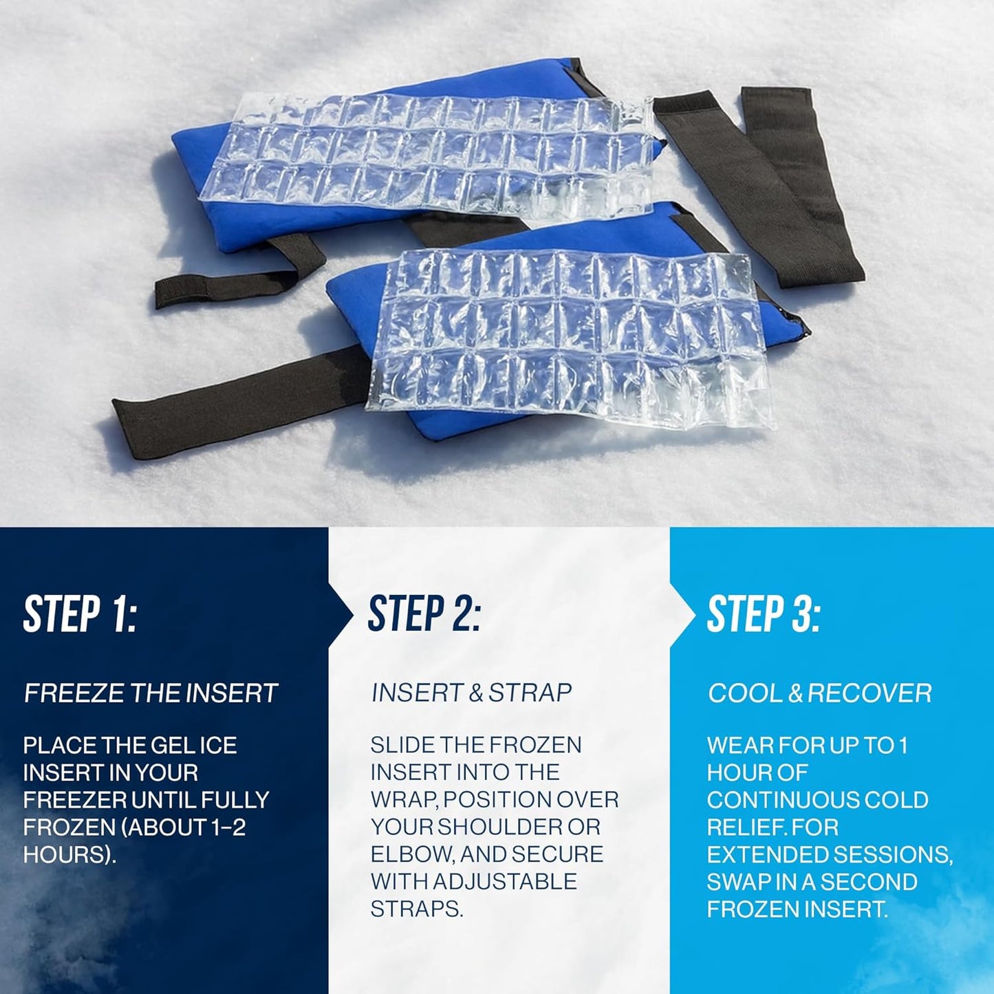 PRO ICE Shoulder Elbow Ice Therapy Wrap for Youth - Excellent for Treating Rotator Cuff injuries, Elbow Joint and Muscle Inflammation - Reusable Ice Packs Included - Arm Ice Pack Wrap for Pitchers