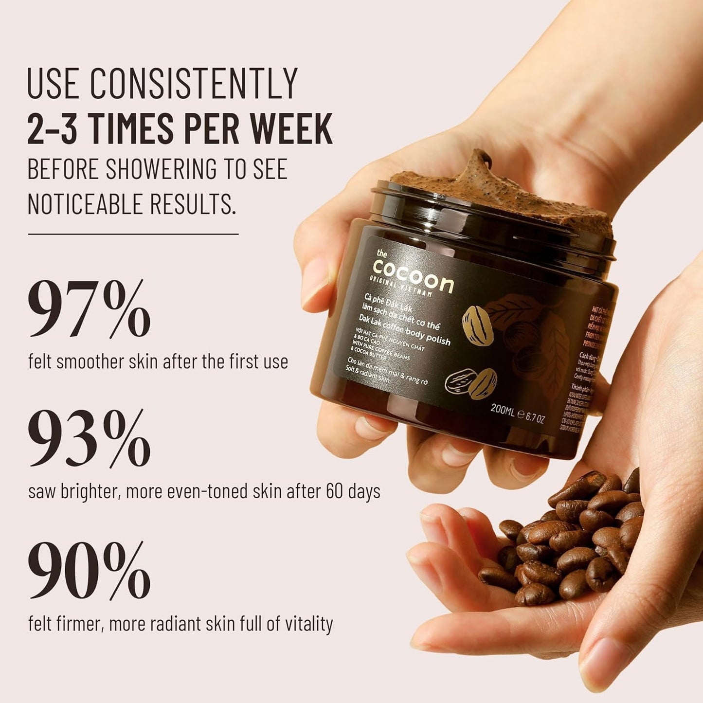 Cocoon Dak Lak Face Polish, Body Polish & Body Butter Combo. 100% Vegan Exfoliating Scrub for Smooth & Glowing Skins | Reduce Stretch Marks, Acne & Cellulite | Gift for Coffee Lovers (6.76 fl oz each)