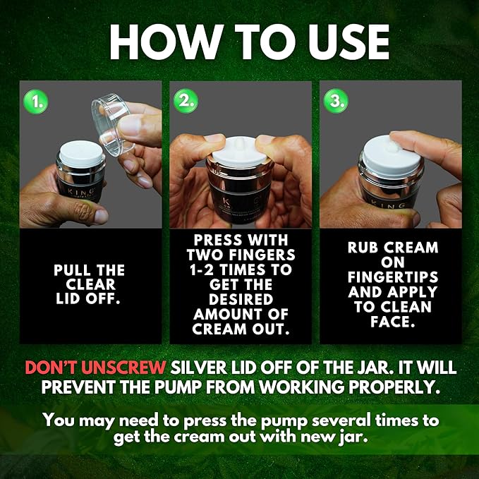 KING Complexion Mens Anti Aging Face Cream with Retinol – Organic Skin Care Face Moisturizer with Shea Butter – Non Greasy – Clean Ingredients, Lightweight – All Skin Types – Black Owned (1.7 oz)