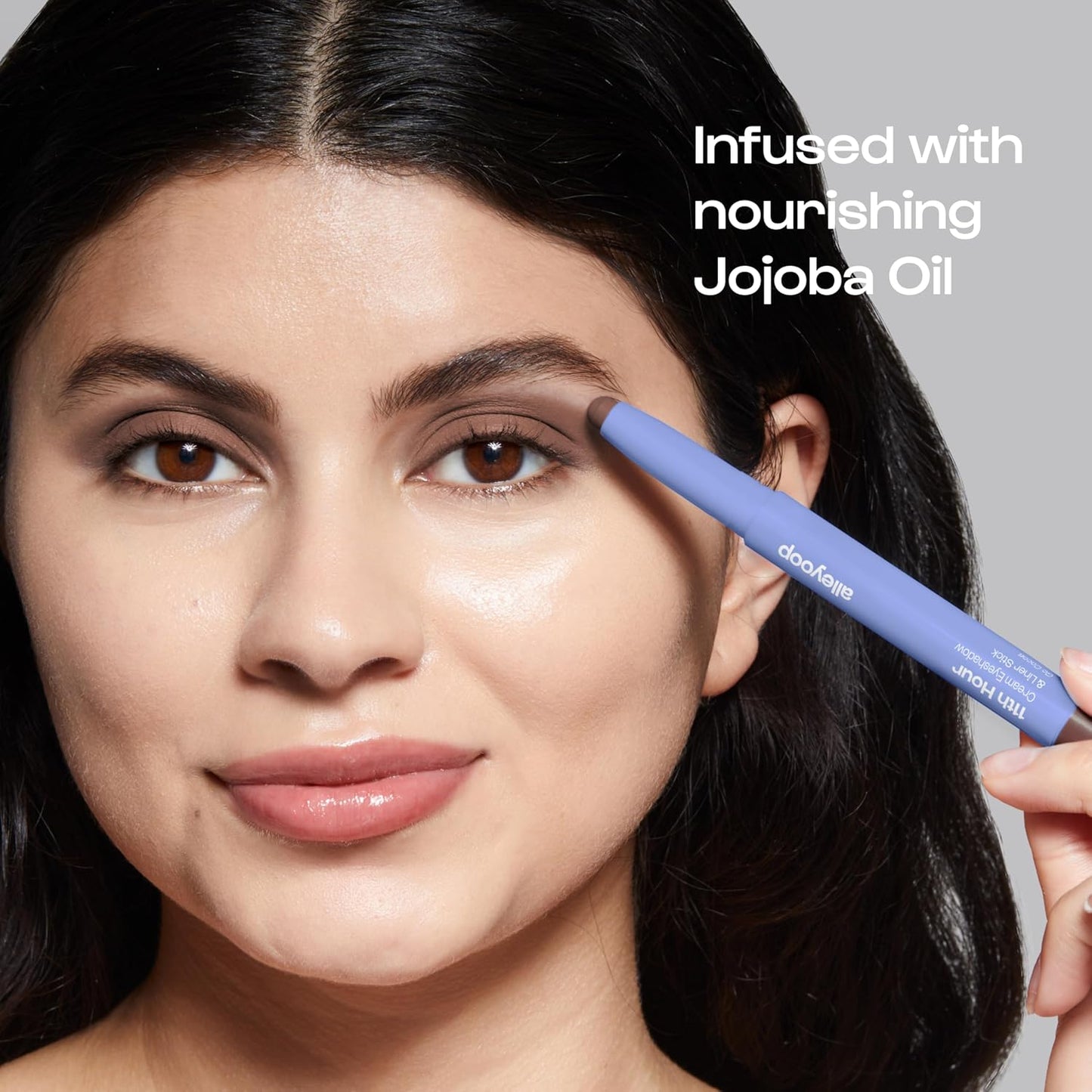 ALLEYOOP 11th Hour Waterproof Cream Eyeshadow Stick – Long-Lasting Eye Shadow Pencil & Eyeliner, Cream to Powder Stick & Highlighter – Smudge-Proof Eyeshadow Matte, Go Cocoa Matte