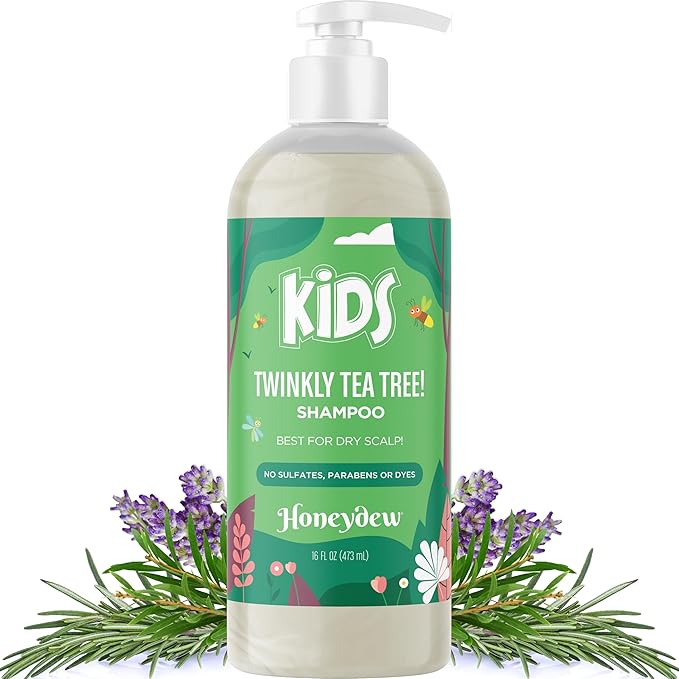 HONEYDEW Cleansing Kids Shampoo for Dry Scalp - Dry Flaky Scalp Care Shampoo for Kids and Hair Build Up Remover with Tea Tree Oil and Rosemary Essential Oils for Hair Care - Cleanser for Build Up