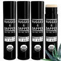 RUGGED & DAPPER Lip Balm for Men - Certified Organic + Natural Ingredients - 4 Pack - Hydrating Mens Chapstick - USA Made