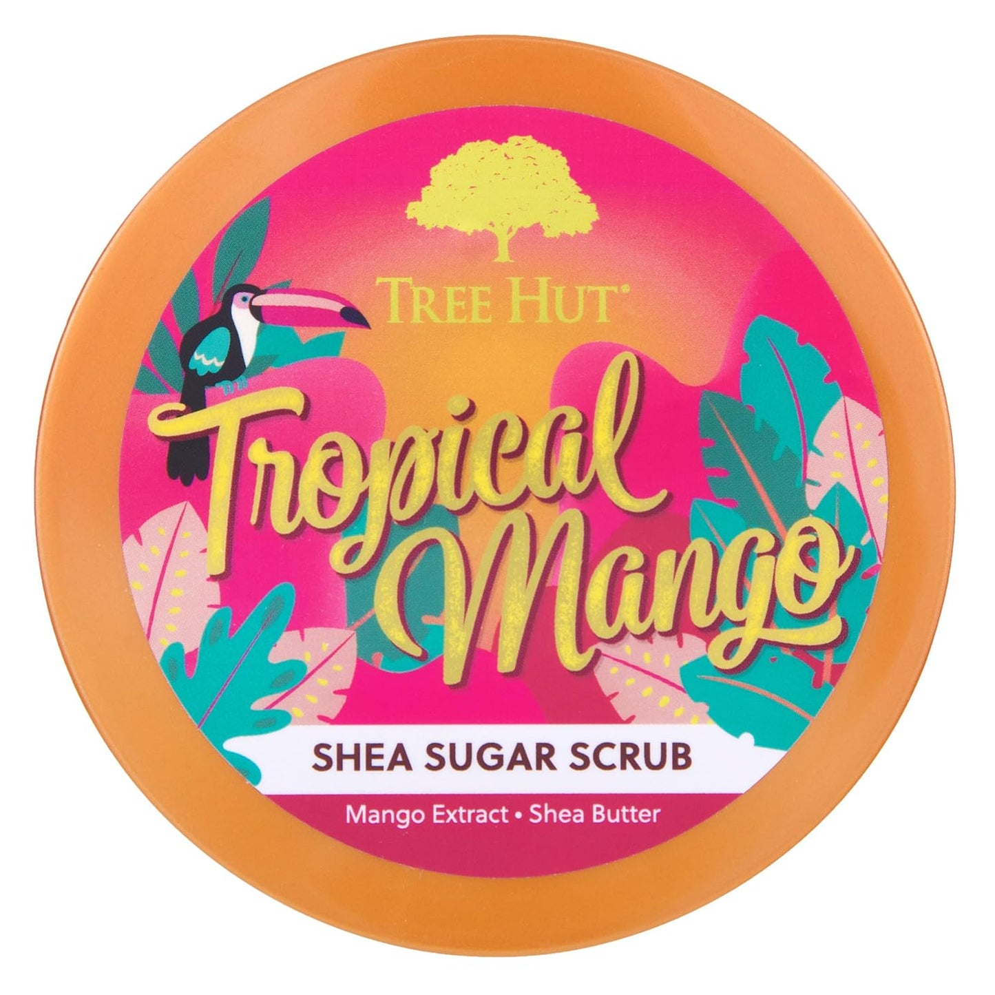 Tree Hut Shea Sugar Scrub Tropical Mango, 18oz, Ultra Hydrating and Exfoliating Scrub for Nourishing Essential Body Care