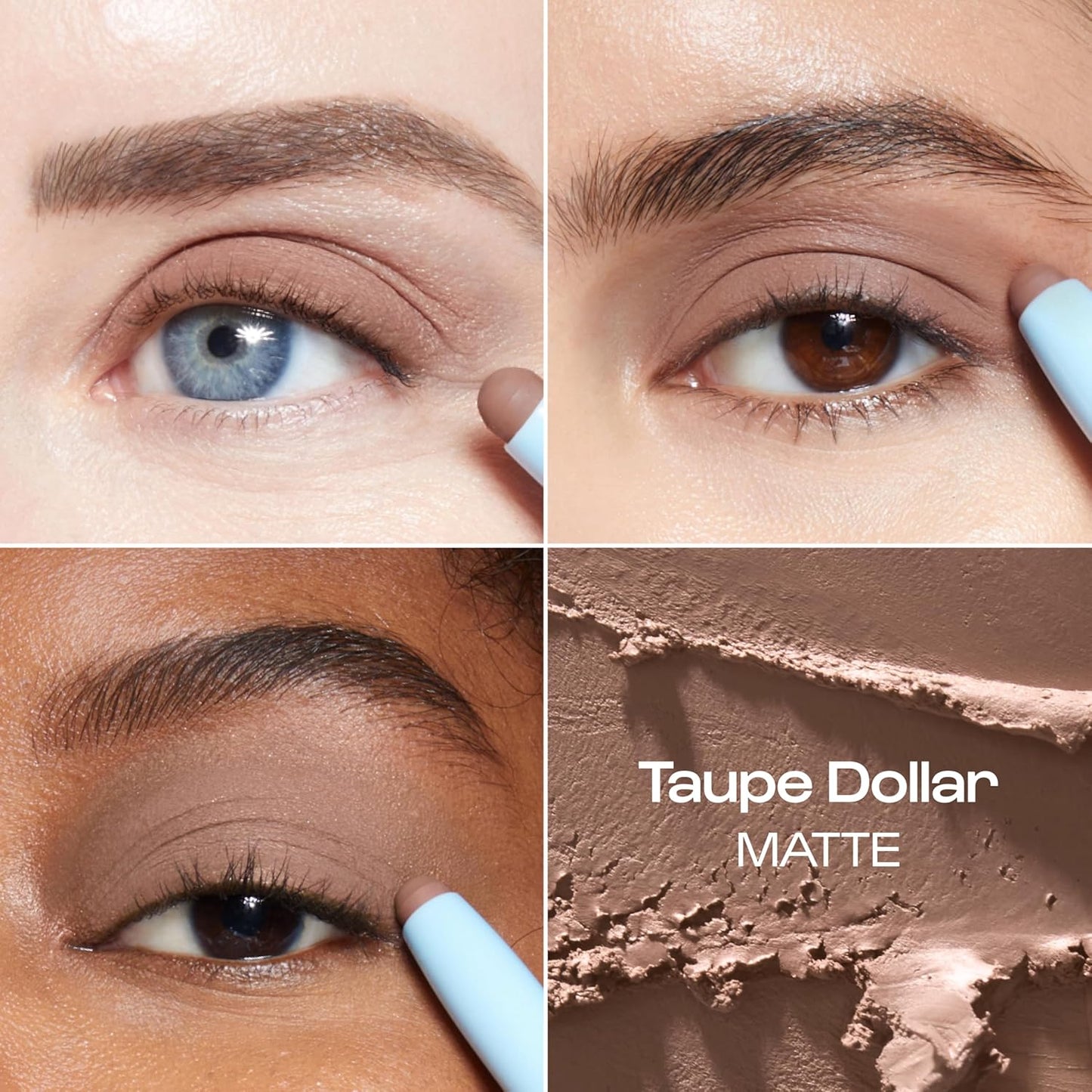 ALLEYOOP 11th Hour Waterproof Cream Eyeshadow Stick – Long-Lasting Eye Shadow Pencil & Eyeliner, Cream to Powder Stick & Highlighter – Smudge-Proof Eyeshadow Matte, Taupe Dollar Matte